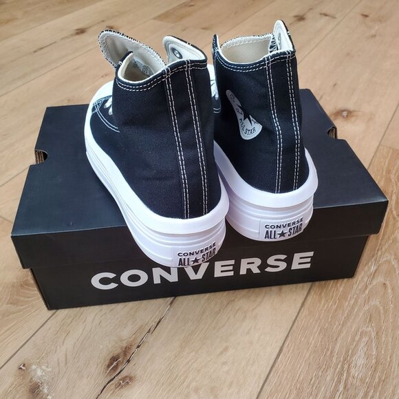 Converse Chuck Taylor All Star Move Platform Womens 8.5 Sneakers Black 568497C - Picture 4 of 13